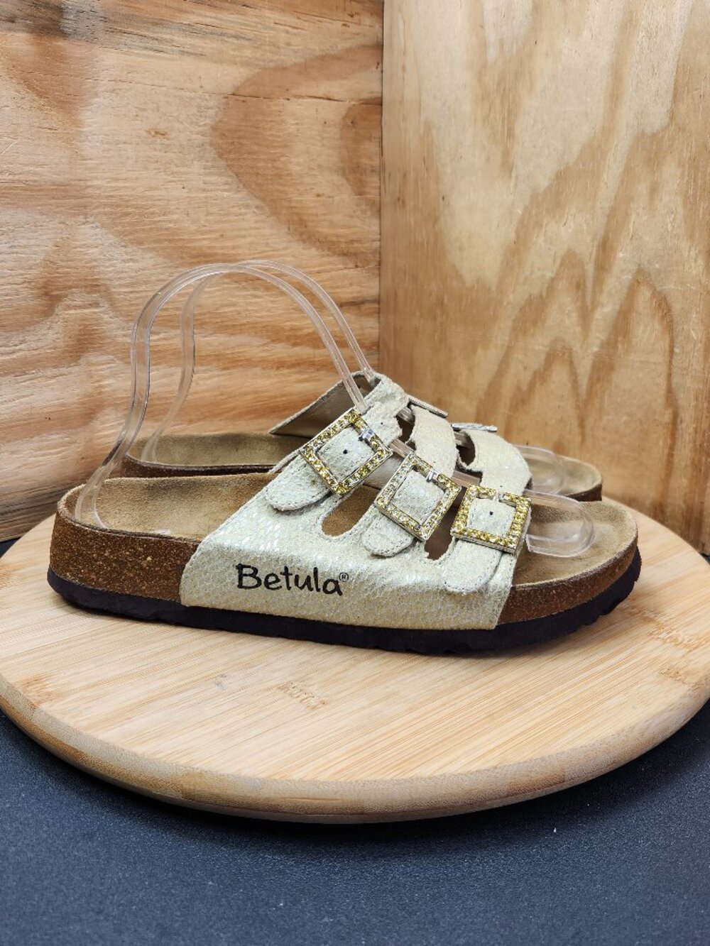 Birkenstock Betula Florida Snakeskin Print Slide Sandals